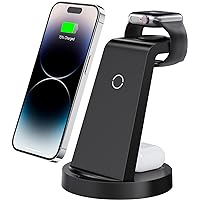 3 in 1 Charging Station for iPhone, Wireless Charger for iPhone 16 15 14 13 12 11 X Pro Max & Apple Watch - Charging Stand Do