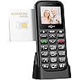 RS1 Seniors Mobile Phone,SOS,4G-LTE Big Button Basic Cell Phones for The Elderly,Speed Dail,Large Volume,Bluetooth5.0,1000mAh Battery, FM, Type-C.(NOT Compatible CDMA Verizon, Sprint, Boost)