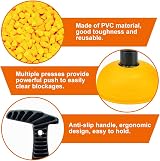 ADERTOS Mini Sink Drain Plunger Short Handle Heavy Duty Unblocker Tool Kitchen view 3