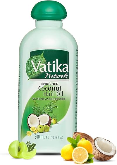 Dabur Vatika Naturals Coconut Hair Oil 300ml Thick Voluminous Hair Henna Amla