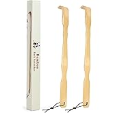 YIMICOO 2 Pack Wooden Bamboo Back Scratcher, 17 Inch Long Handle Back Scratchers for Adults Men Women, with Beautiful Gift Packaging