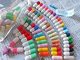 50 Pcs Message in a Bottle Capsule Letter Cute Love Friendship Color Pill Gift(sends randomly)