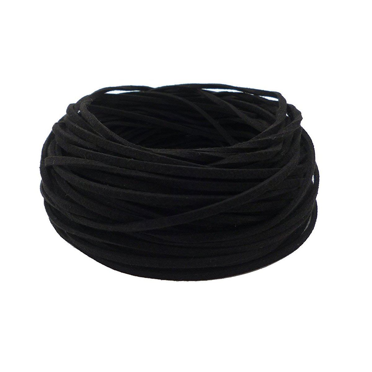 Amerisky 21M Faux Suede String Craft Leather Cord Wire DIY Jewelry Bracelet Necklace Making Beading Thread (Black)
