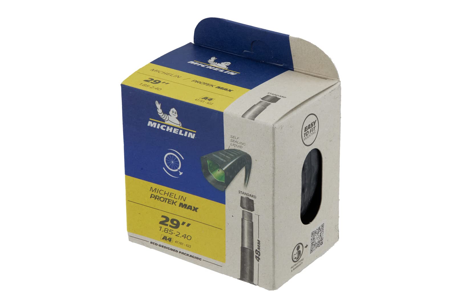 Michelin MICHE.A4 Protek MAX 28-29x1.85-2.40 Stan Valves, Sport, Black (Black), 48