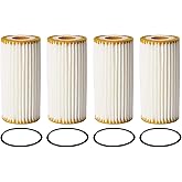 HU6013Z Engine Oil Filter Compatible with VW Golf Jetta Beetle Audi A3 A4 A6 S3 TT Quattro, Replaces # HU6013z 06L115562B, Pack of 4