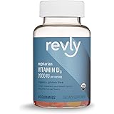 Amazon Brand - Revly Vitamin D3, 2000 IU per Serving (2 Gummies), 80 Gummies, Supports Strong Bones and Immune Health, Vegeta
