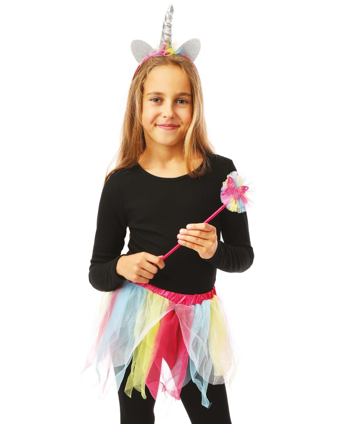 P'TIT CLOWN 80390 Women’s Unicorn Kit - Headband, Tutu and Wand, One Size