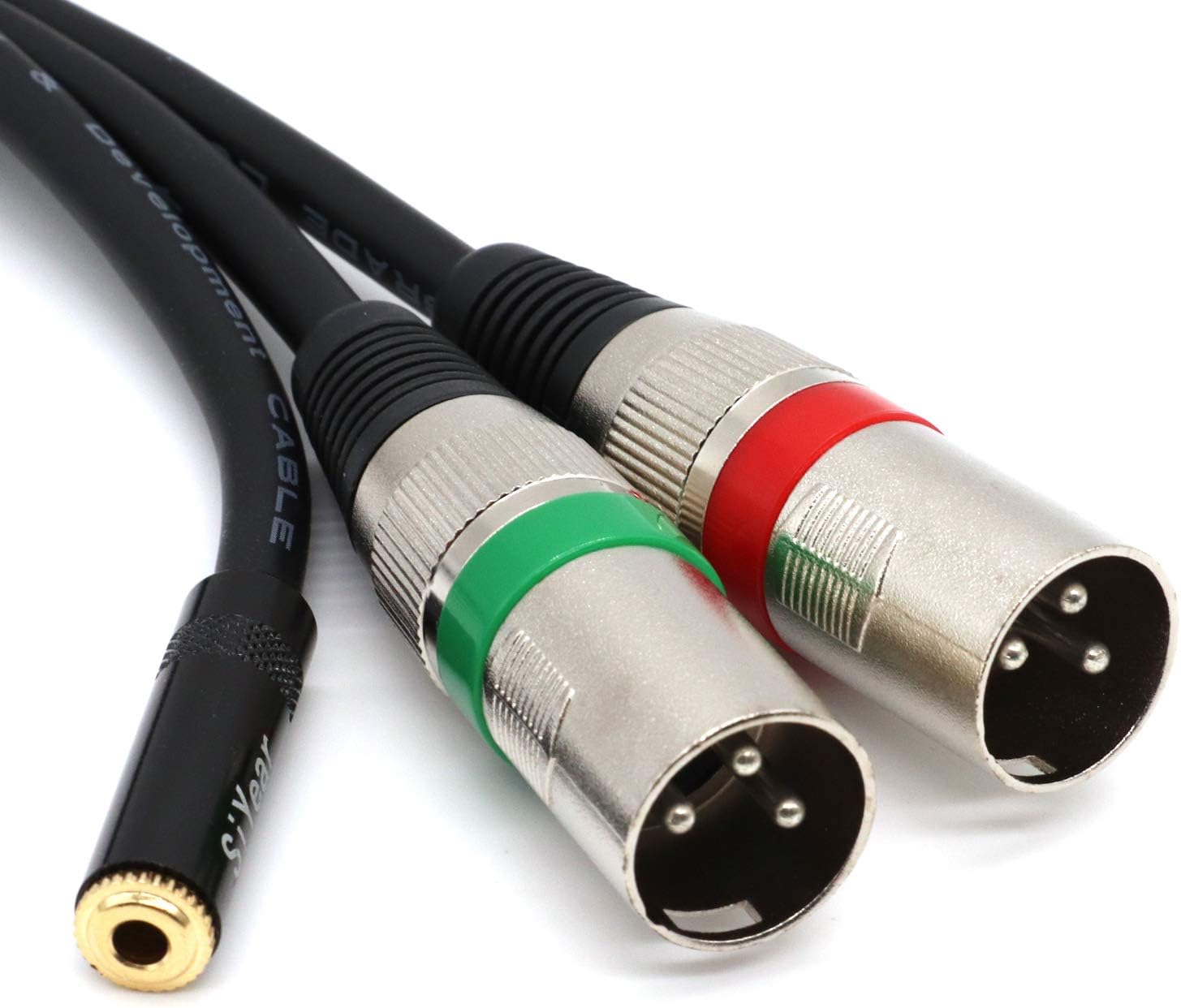 SiYear 3.5mm Female Mini Jack Stereo to Dual XLR Male