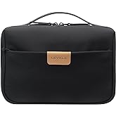 LEVEL8 Travel Toiletry Bag for Women Men, Travel Organizer Water Repellent, Makeup Organizer with Hang Hook for Travel Accessories, Large/Black