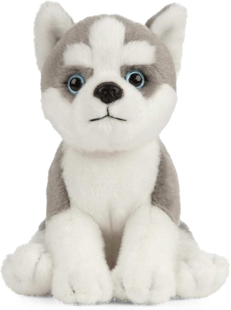 Living Nature Husky Puppy Soft Toy 16cm Educational Facts