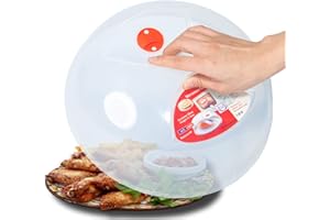 LAYRON Large Microwave Cover for Food Easy Grip Microwave Splatter Cover Guard Lid with Steam Vent and BPA Free & 11.5 Inch, Dishwasher Safe