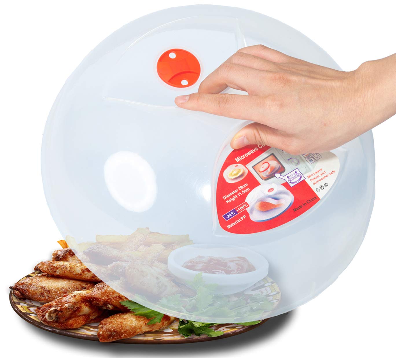 Microwave Plate Cover clearÃ¯Â¼Å’Easy Grip large microwave Plate