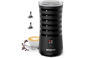 Paris Rhône Milk Frother, 4-in-1 Milk Frother and Steamer, ErgonomicStylish Design, Hot & Cold Milk Steamer with Temperature Control, Auto Shut-Off Frother for Coffee, Latte, Cappuccino, Macchiato