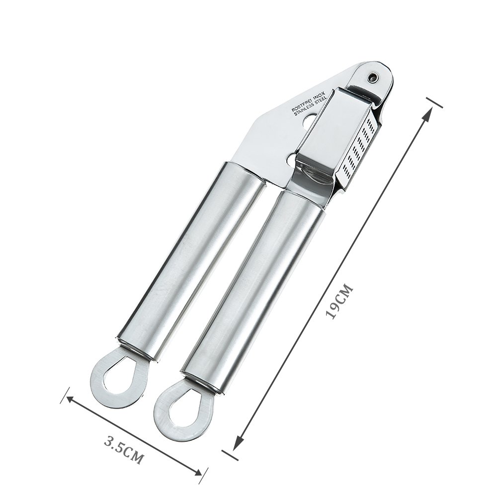 TAFOND Stainless Steel Garlic Press Peelers Ginger Crusher Grater Garlic Cloves Chopper Mincer