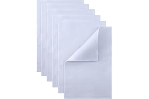 HaoFeiJH White Felt Sheets - 6PCS Soft Felt Squares (8x12 A4), 1.5mm Thick, Ideal for Sewing, Patchwork, Decoration, Embroidering, DIY Craft
