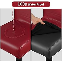 YISUN Bar Stool Covers, Stretch Waterproof PU Bar