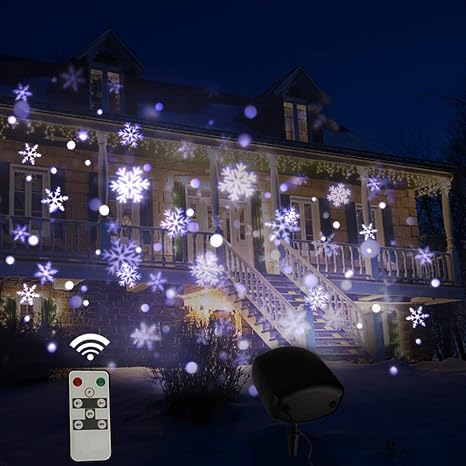 Proiettore Luci Di Natale Amazon.Proiettore Luci Led Natale Proiettore Fiocchi Di Neve Star Spotlight Di Paesaggio Lampada Led Con Impermeabile Ip65 Colore Wireless Telecomando Rotante Giardino Led Luce Per Natale Amazon It Illuminazione
