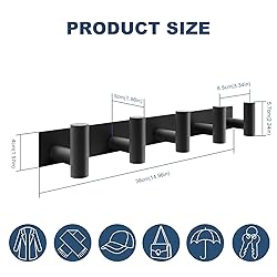 PMMASTO Coat Rack Wall Mounted, 5 "T Shaped Wall