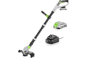 ALDIPRO Weed Wacker Cordless 21V 12'' Electric Weed Eater with Auto Line Feed, 2.0Ah Battery and Fast Charger, Battery Powered String Trimmer for Lawn Care, GrassTrimmer, Yard, Garden (AD-ST-001)