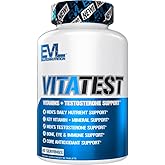Evlution Nutrition VitaTest - Vitamins + Testosterone Support - Key Vitamin + Mineral Support - Men’s Daily Nutrient & Testosterone Support - Bone, Eye & Immune Support - 45 Servings - 90 Tablets