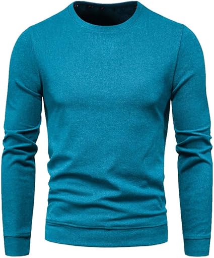 Casual Solid Thick Cotton Pullovers Outfit Slim Fit Pullover Sweater Men: Amazon.co.uk: Clothing