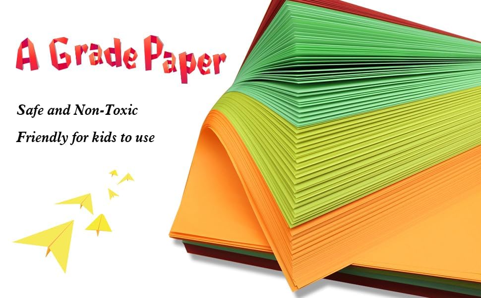 Origami Paper Kit 1000 Sheets 6 Inch Square Double Sided Color 20 Vivid Colors for Beginners Trainning and School Craft Lessons