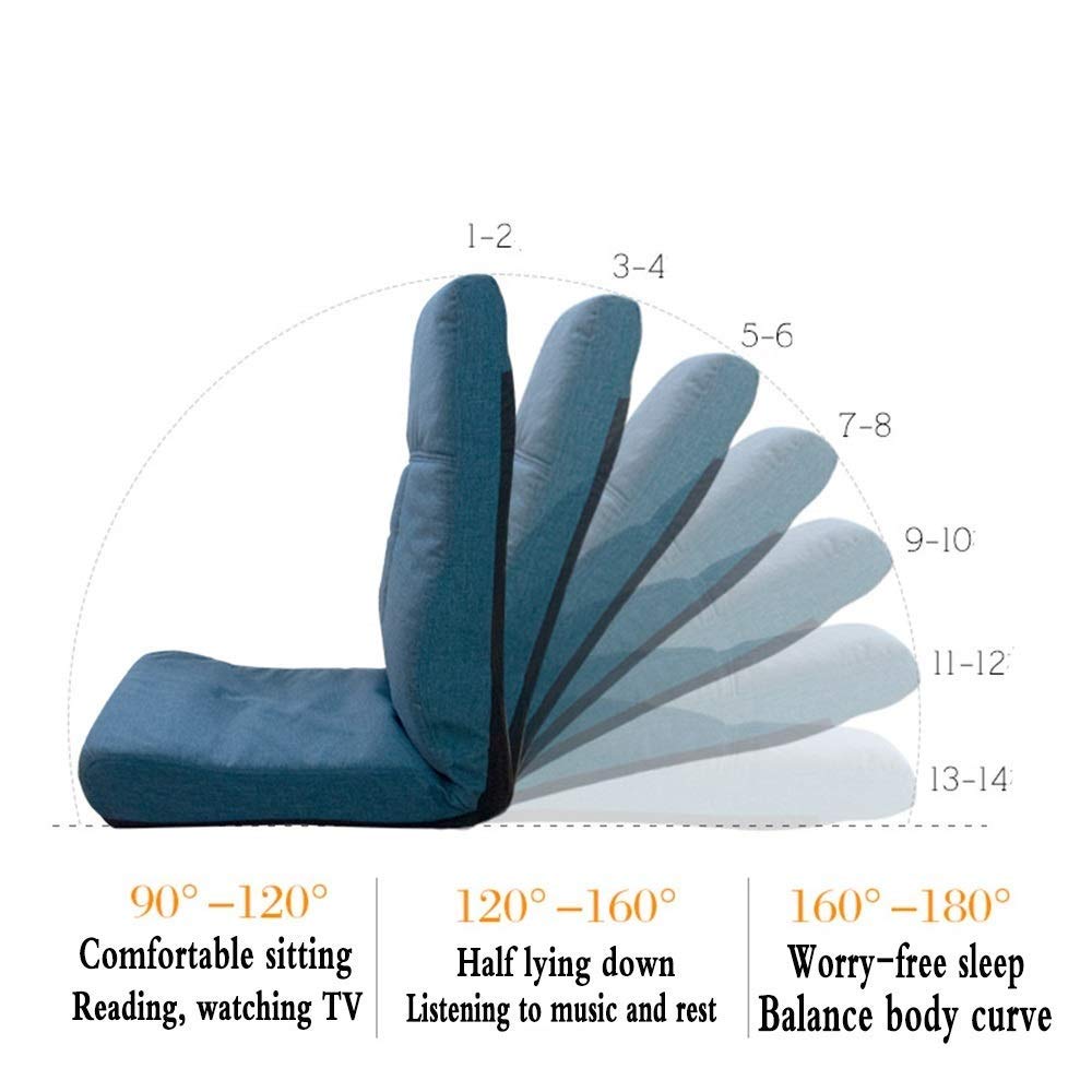 Amazon.com: Bedroom Fabric Recliner Bed Chair Floor Folding ...