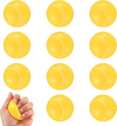 Xujinsongg 12 Pcs Foam Balls 2.4 in Soft Sponge Toys Yellow