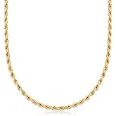 Barzel 18K Gold Plated Rope Chain Necklace - Made In Brazil