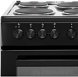 Beko AS530K 50cm Electric Cooker with Solid Plate Hob in Black view 3
