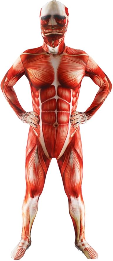 Amazon Cosline 進撃の巨人 超大型巨人 全身タイツ コスプレ スキンタイツ コスチューム 仮装 コスプレ衣装 ハロウィン S コスプレ 仮装 通販