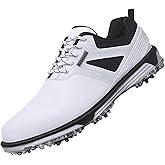 ULTIANT Men's Golf Shoes Fixed Nailless Sole Waterproof Lightweight No-Slip Walking Shoes Size7.5-14