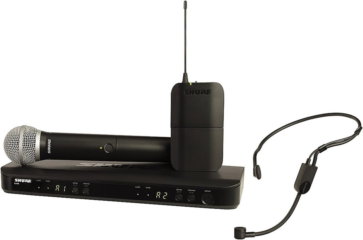 Shure BLX1288/P31 H10 | Headset Condenser Microphone Dual Channel Combo Wireless System