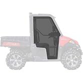 SuperATV Cab Enclosure Doors for Polaris Ranger Midsize 500/570 / EV/EX (See Fitment) | Light Tinted Scratch-Resistant 1/4" Thick Polycarbonate | Key-Lock Latches | 2 Side Mirrors Included