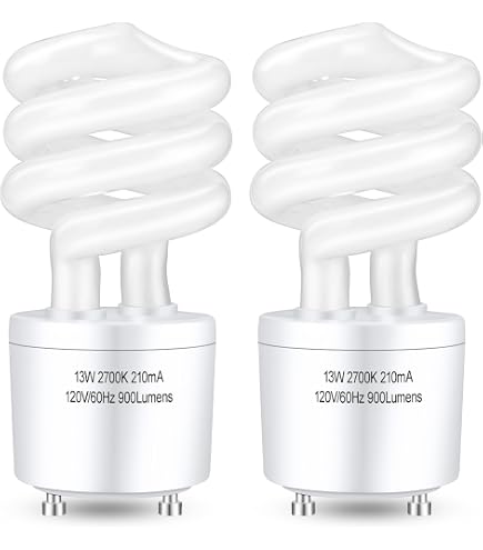 Halco Compact Fluorescent Light Bulb, 13W, T2, E26 Base, 2700K Warm White, 700 Lumens, 4-Pack...