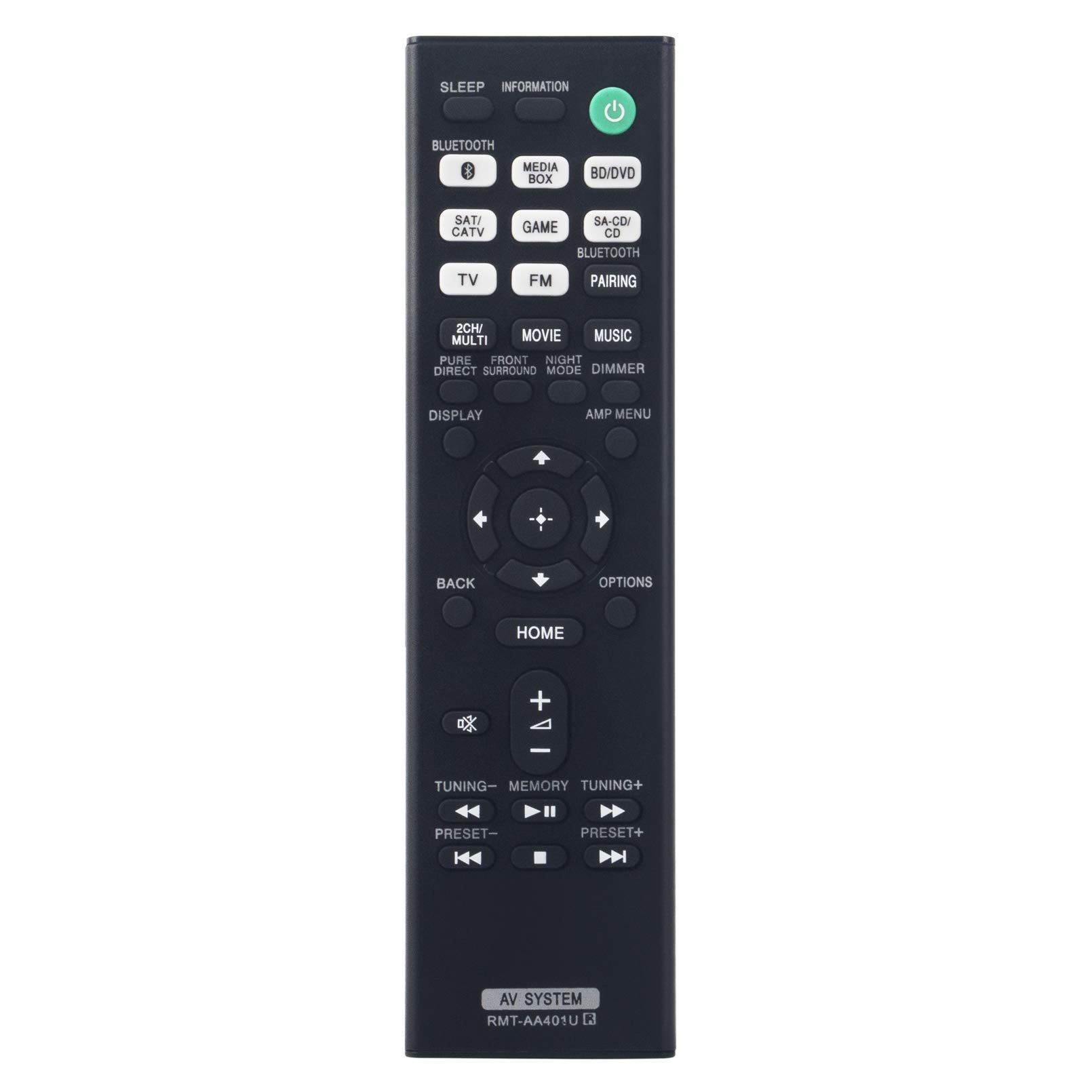 RMT-AA401U Replace Remote Control - VINABTY RMT AA401U Remote Control for Sony AV Receiver STR-DH590 STR-DH790 SAWX9000F SAXF9000F HTX9000F RMTAA401U Remote Controller