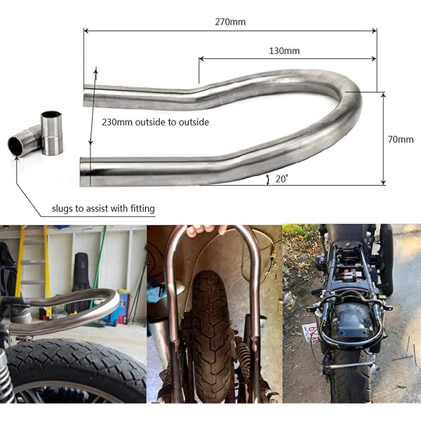 Cafe Racer Rear Frame Hoop Brat Style Seat Loop Large cc Bike Brat