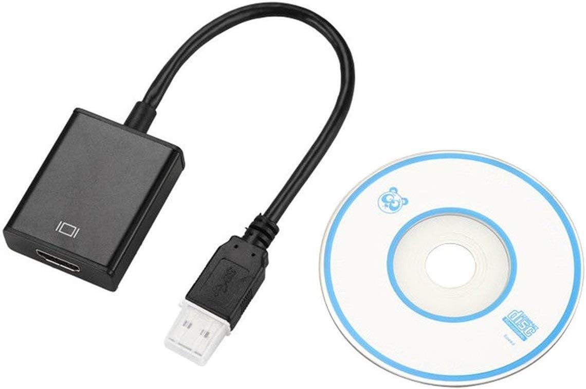 Liobaba Compact Size High Speed Transmission USB 3.0 to HDMI Audio Video Adaptor Converter Cable Suitable for Windows 7/8/10