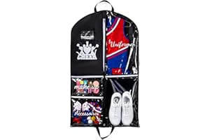 Cheer Garment Bag Cheerleader Gifts for Girls 40" Waterproof Cheer Bag for Cheerleading Uniform Competition Stuff & Accessori