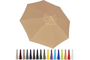 GLDDFDG Patio Umbrella Canopy, Universal Replacement Cover for 10 Feet 8- Ribs Outdoor Round Patio Market Umbrella Parasol Canopy Top Sun Shade Accessory, 300D UV Protective And Water Resistant Patio Canopy ,