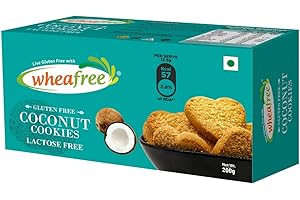 WHEAFREE Gluten Free Coconut Cookies, 7.05 OZ, Lactose Free, Crispy and Crunchy