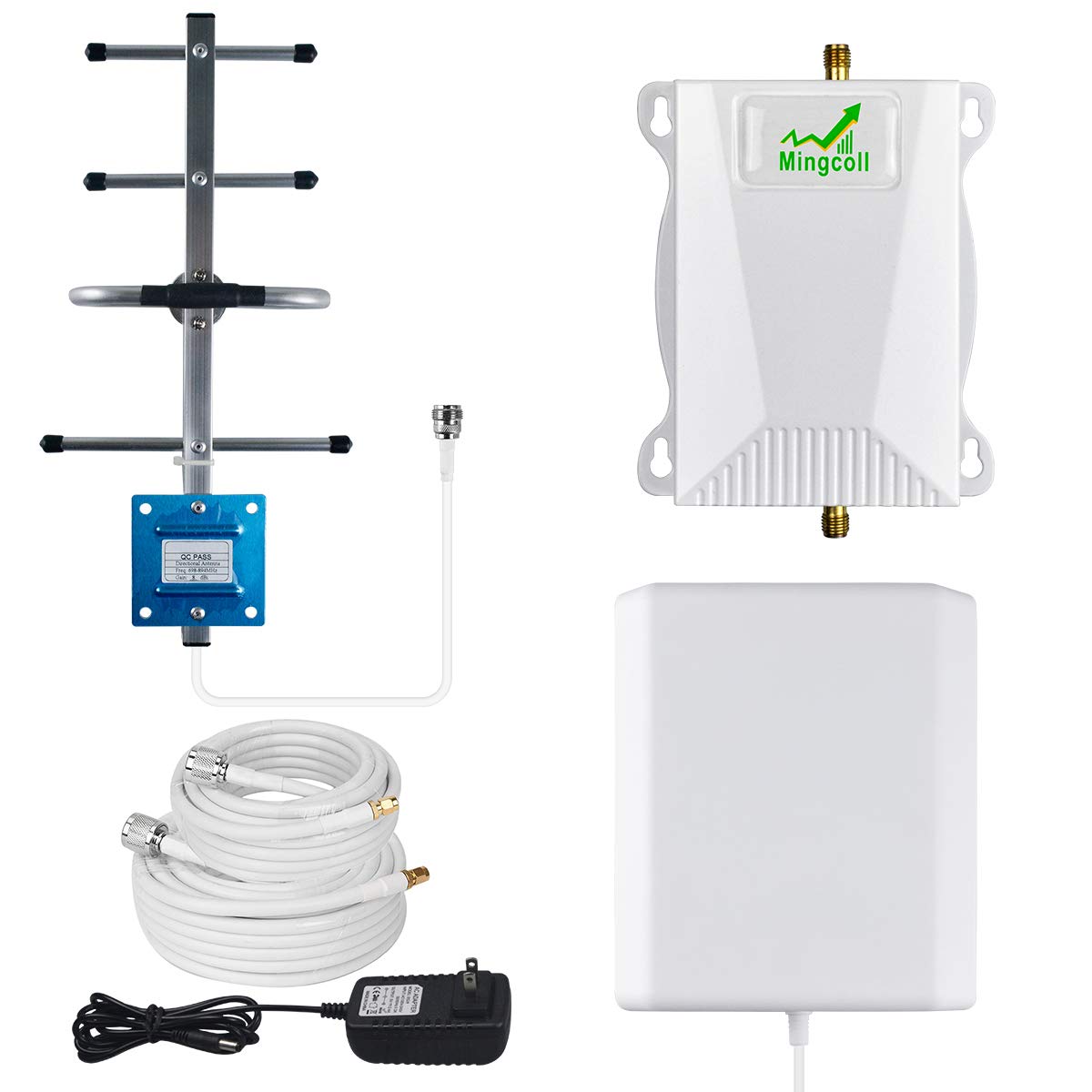 Mingcoll 4g Cell Phone Signal Booster High Gain 700mhz Band 13 Verizon Signal Booster Cell Phone Repeater 4g Lte Cellular Amplifier Kit For Home With