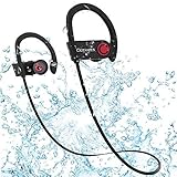 Ceenwes Bluetooth Headphones IPX7 Waterproof Wireless Headphones Stereo wireless Earbuds with Mic Bass Noise Cancelling Silicone Bluetooth Earbuds Rechargeable Sport Hands-free Wireless Earbud