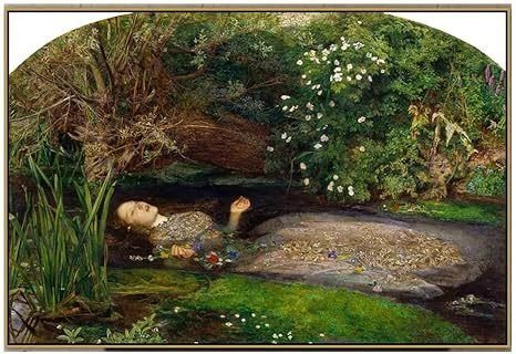 Amazon ジョンエベレットミレー有名なオフィーリアキャンバス油絵画インテリア抽象アートパネルポスター版画リビング部屋家装飾ポップアートパネル壁写真50x70cmいいえフレーム アートフレーム ポスター オンライン通販