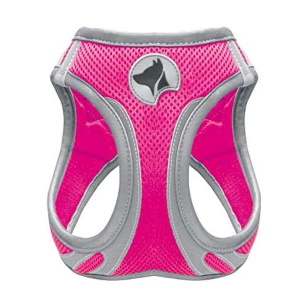Croci Dog Harness Hiking Reflective, Size S, fuxia