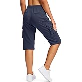 Viodia 15" Long Shorts for Women Hiking Cargo Bermuda Shorts Lightweight Knee Length Capris for Summer Travel Fishing