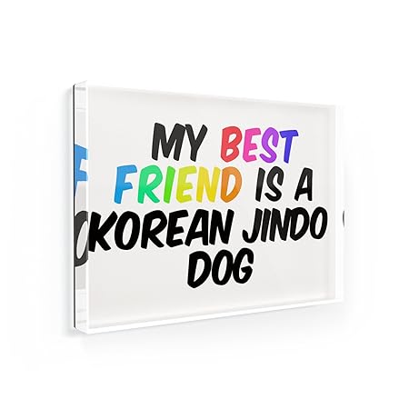Imán para nevera mi mejor amigo un coreano Jindo perro de Corea ...