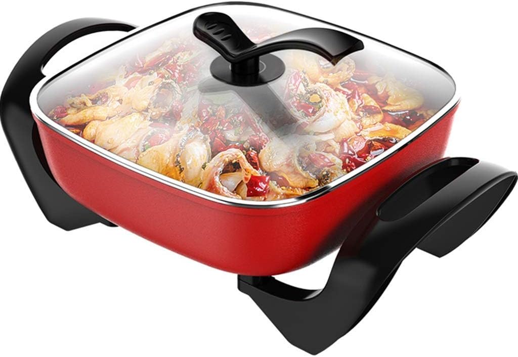 PLEASUR Quadratischer Topf Koreanischer MultifunktionsBarbecueHotPot