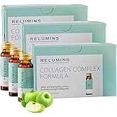 Relumins World's Most Advanced Collagen Drink - 10,000mg w/Glutathione & Antioxidants | USA's No.1 Liquid Collagen, Anti-Aging Self-Love | Apple Flavor | Made in USA - 30 Bottles