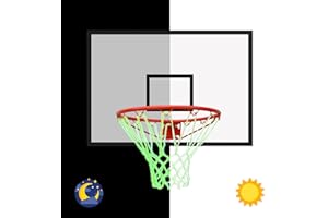 LSKSSNG Nightlight Basketball Hoop, Glow in The Dark Luminous Replacement Goal Net, Standard Size 12 Loops All Weather Nylon Replacement Net for Indoor/Outdoor